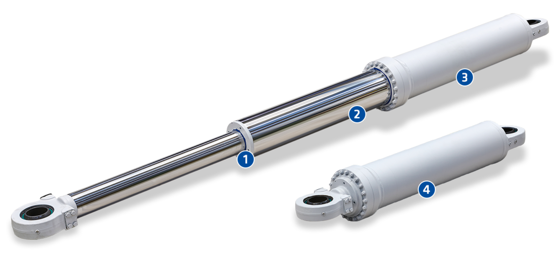 Hydraulischer Kippzylinder von Hengstler für Baumaschinen und im Bergbau