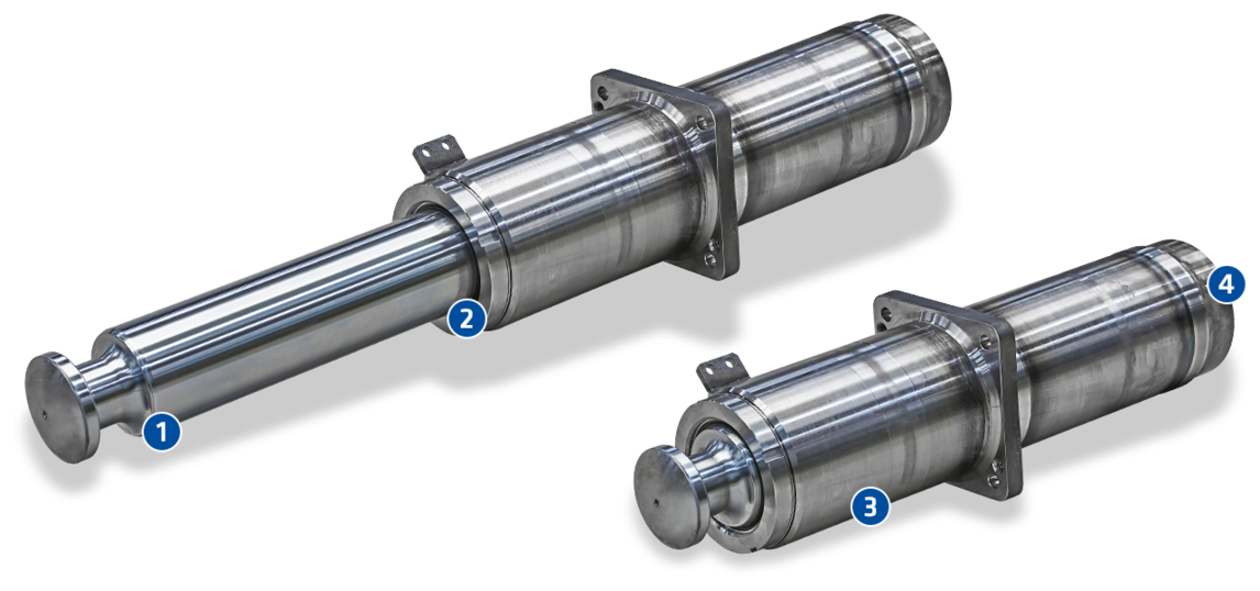 Hydraulischer Abstützzylinder von Hengstler für Mobilkrane