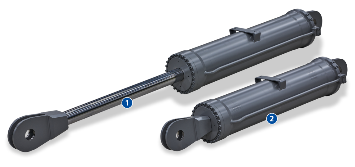 Hydraulischer Wippspitzenzylinder von Hengstler für Mobilkrane