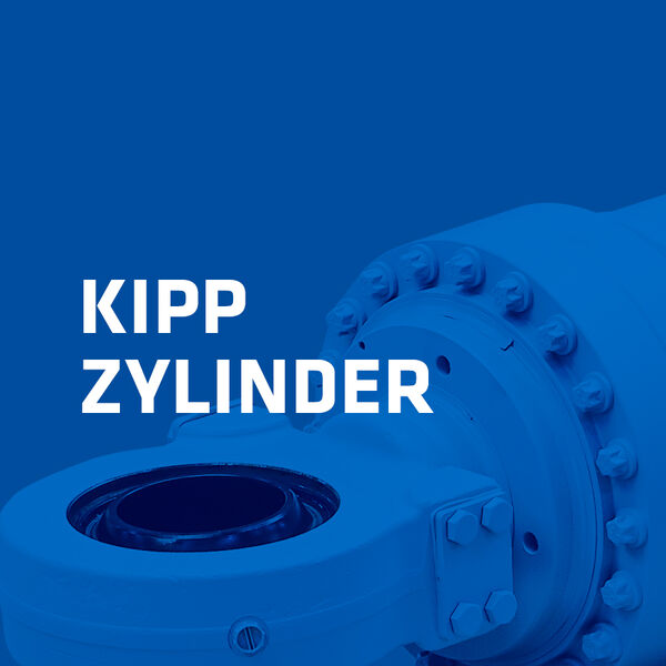 Hydraulischer Kippzylinder von Hengstler für Baumaschinen und den Bergbau